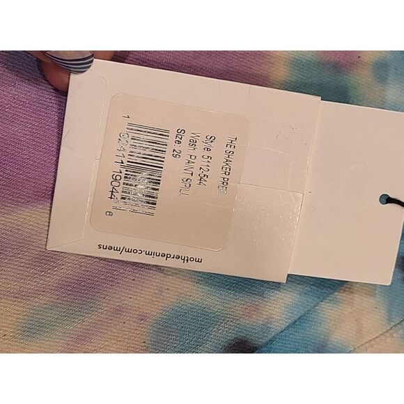 MOTHER MR Men's Paint Spill The Shaker Prep Jeans Flat Front | 29 NWT Tie-Dye - Picture 11 of 12